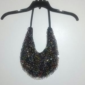 Small Purse With Acrylic Beads-Retro